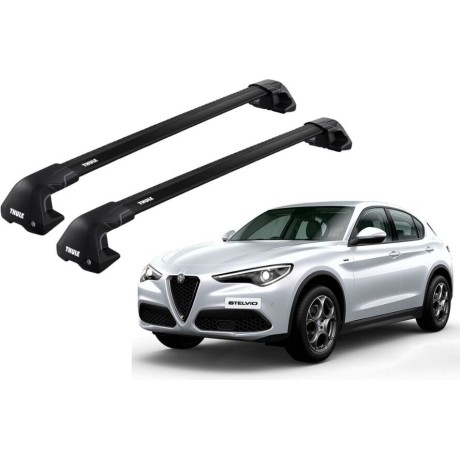 Barras THULE EDGE Flush para autos ALFA ROMEO Stelvio desde 2017 negro