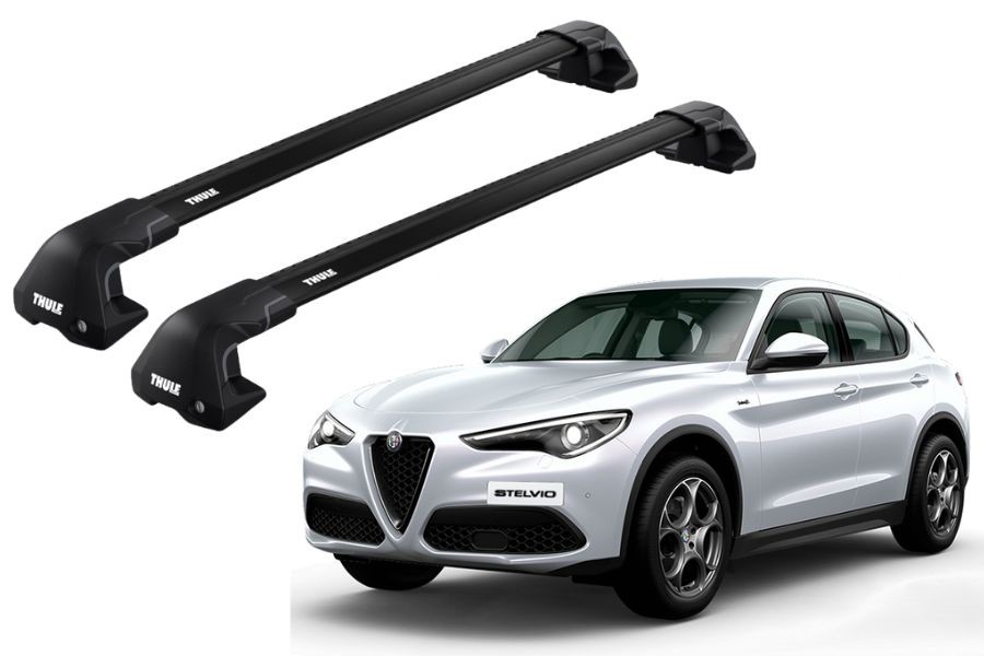 Barras THULE EDGE Flush para autos ALFA ROMEO Stelvio desde 2017 negro