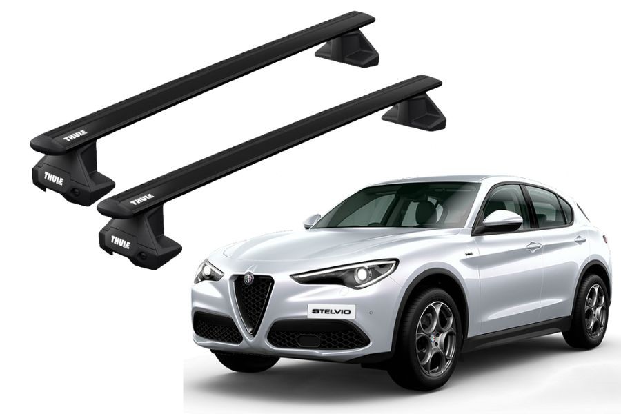 Barras THULE EVO WingBar para autos ALFA ROMEO Stelvio desde 2017 negro