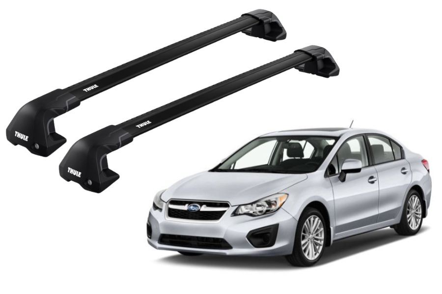 Barras THULE EDGE Flush para autos SUBARU Impreza 2011 a 2016 negro