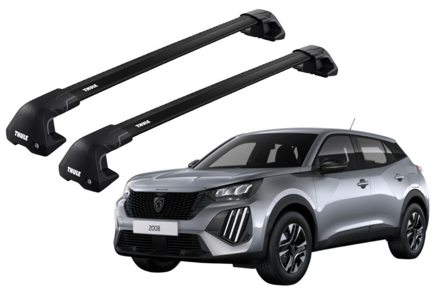 Barras THULE EDGE Flush para autos PEUGEOT 2008 desde 2020 negro