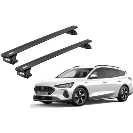 Barras THULE EVO WingBar para autos FORD Focus Active desde 2019 negro