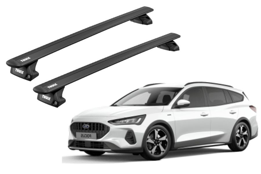 Barras THULE EVO WingBar para autos FORD Focus Active desde 2019 negro