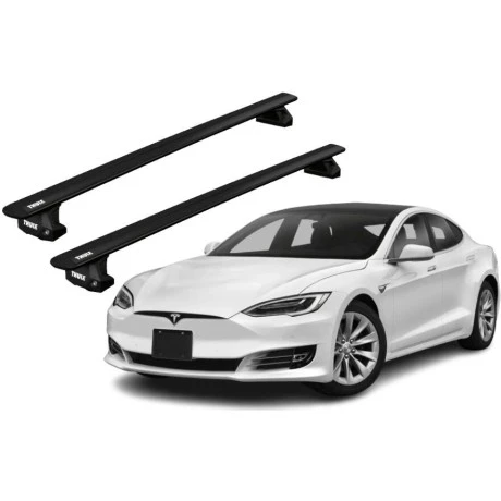 Barras THULE EVO WingBar para autos TESLA Model S (From July 2015) desde 2015-2017 negro