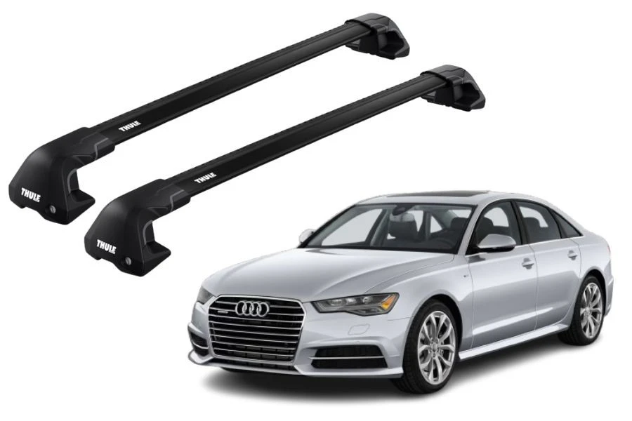 Barras THULE EDGE Flush para autos AUDI A6 2011 a 2018 negro
