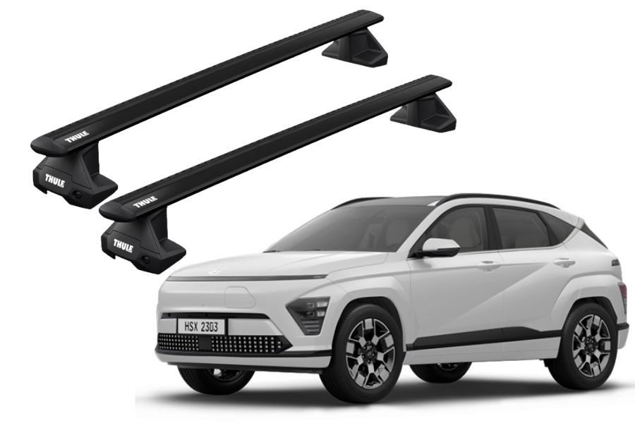 Barras THULE EVO WingBar para autos HYUNDAI KONA desde 2023 negro