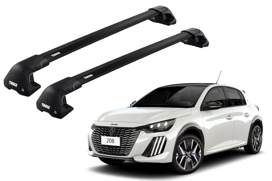 Barras THULE EDGE Flush para autos PEUGEOT 208 desde 2020 negro