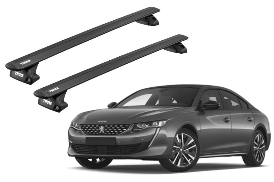 Barras THULE EVO WingBar para autos PEUGEOT 508 desde 2019 a 2021 negro