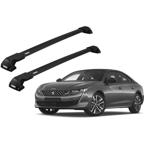 Barras THULE EDGE Flush para autos PEUGEOT 508 desde 2019 a 2021 negro