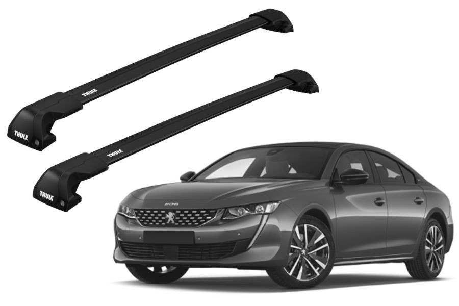 Barras THULE EDGE Flush para autos PEUGEOT 508 desde 2019 a 2021 negro