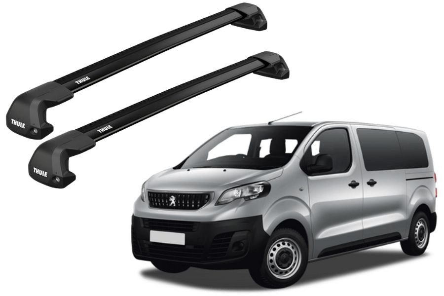 Barras THULE EDGE Flush para Van PEUGEOT Expert desde 2016 a 2024 negro