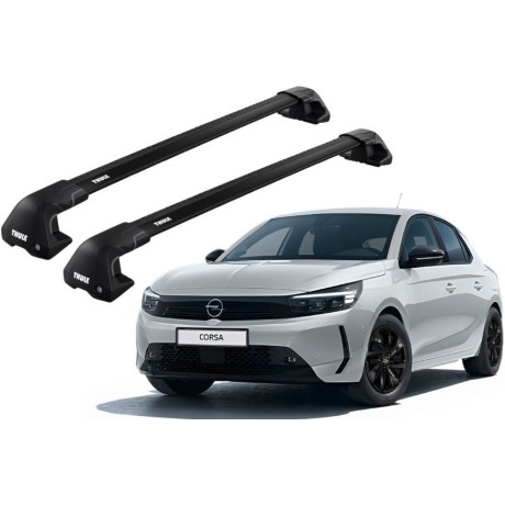 Barras THULE EDGE Flush para autos OPEL Corsa F desde 2020 negro