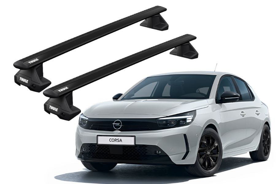 Barras THULE EVO WingBar para autos OPEL Corsa F desde 2020 negro
