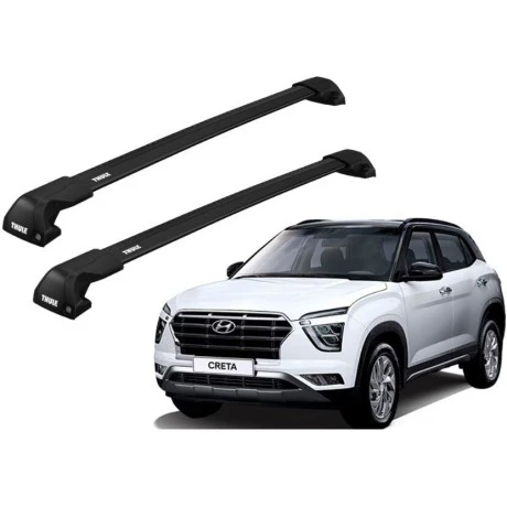 Barras THULE EDGE Flush para autos HYUNDAI Creta desde 2017 - 2022 negro
