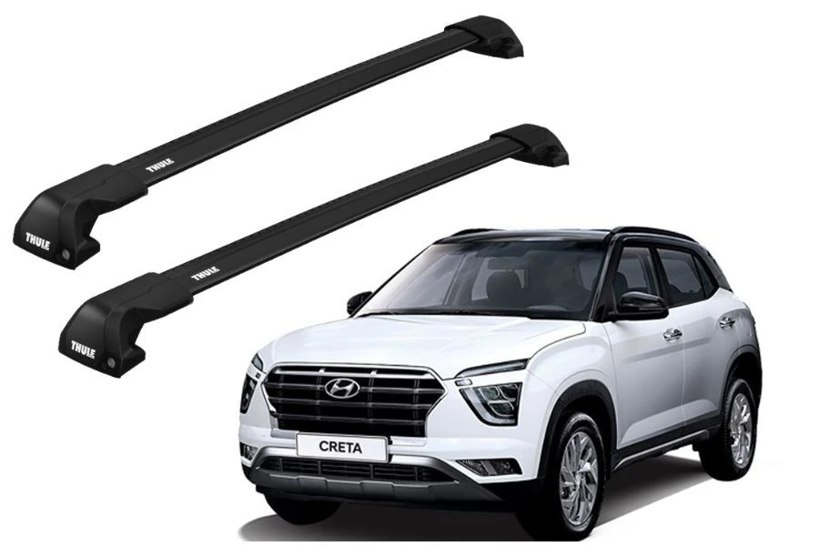 Barras THULE EDGE Flush para autos HYUNDAI Creta desde 2017 - 2022 negro