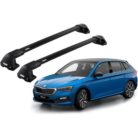 Barras THULE EDGE Flush para autos SKODA Scala desde 2019 negro