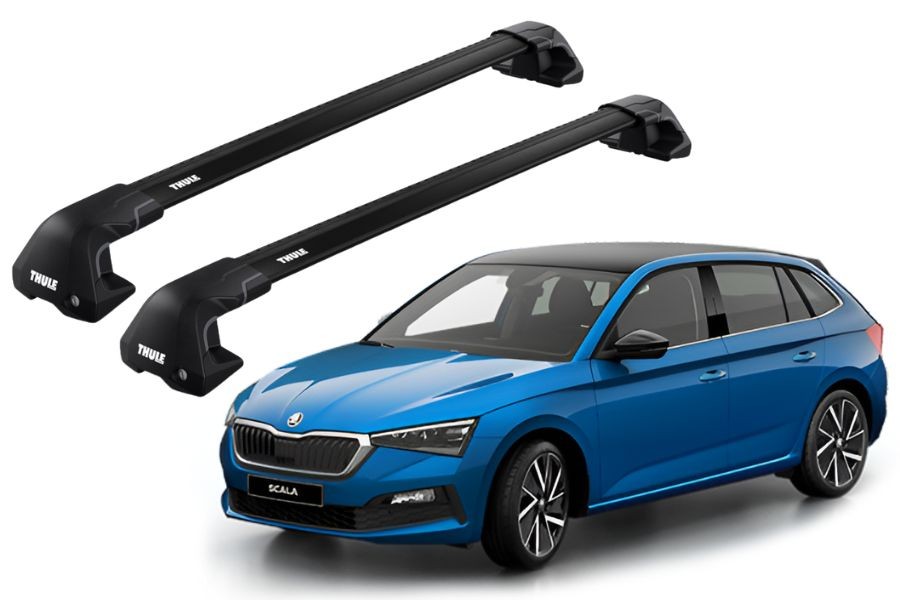 Barras THULE EDGE Flush para autos SKODA Scala desde 2019 negro