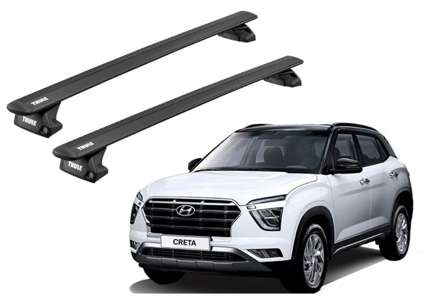 Barras THULE EVO WingBar para autos HYUNDAI Creta desde 2017 - 2022 negro
