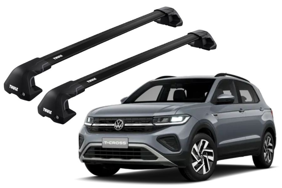 Barras THULE EDGE Flush para autos VOLKSWAGEN T-Cross desde 2019 negro
