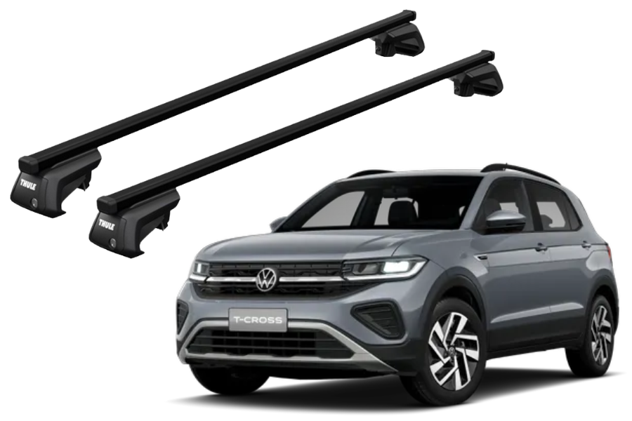 Barras THULE EVO SquareBar para autos VOLKSWAGEN T-Cross desde 2019