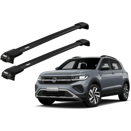 Barras THULE EDGE Flush para autos VOLKSWAGEN T-Cross desde 2019 negro