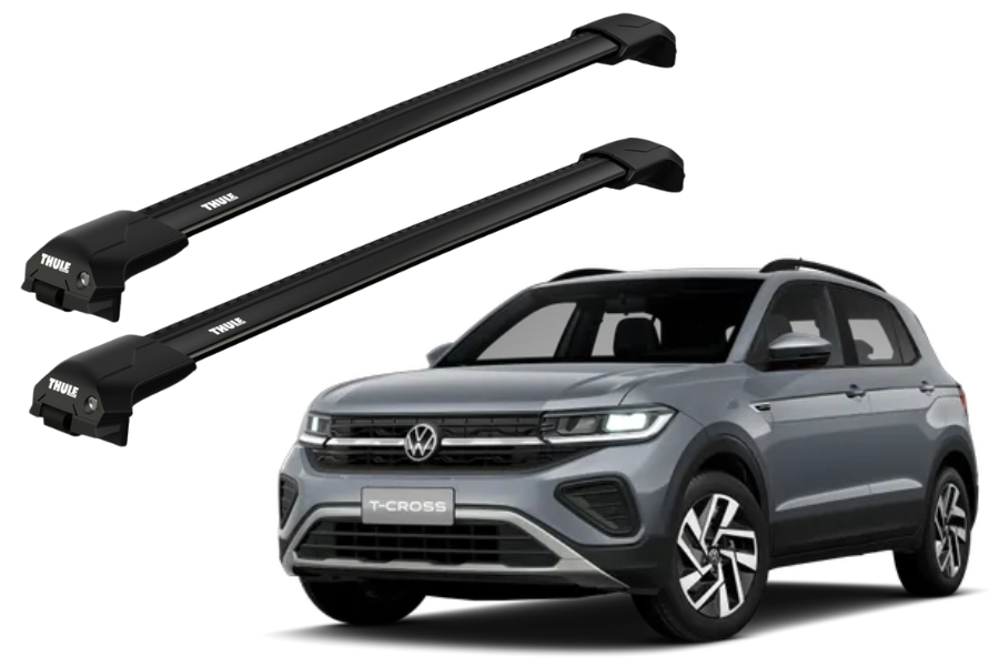 Barras THULE EDGE Flush para autos VOLKSWAGEN T-Cross desde 2019 negro