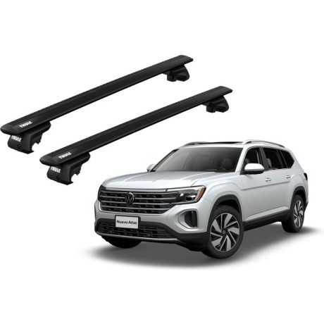 Barras THULE EVO WingBar para autos VOLKSWAGEN Atlas desde 2018 negro