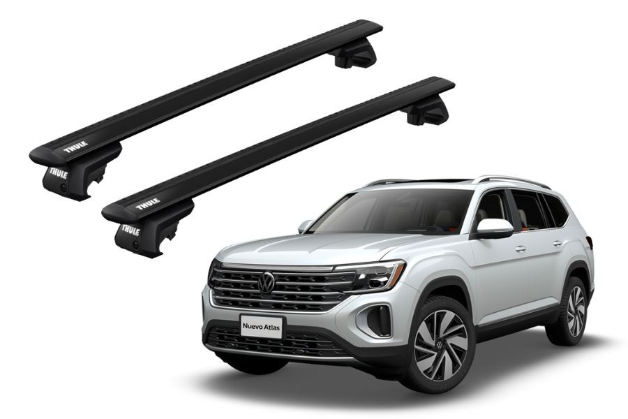 Barras THULE EVO WingBar para autos VOLKSWAGEN Atlas desde 2018 negro