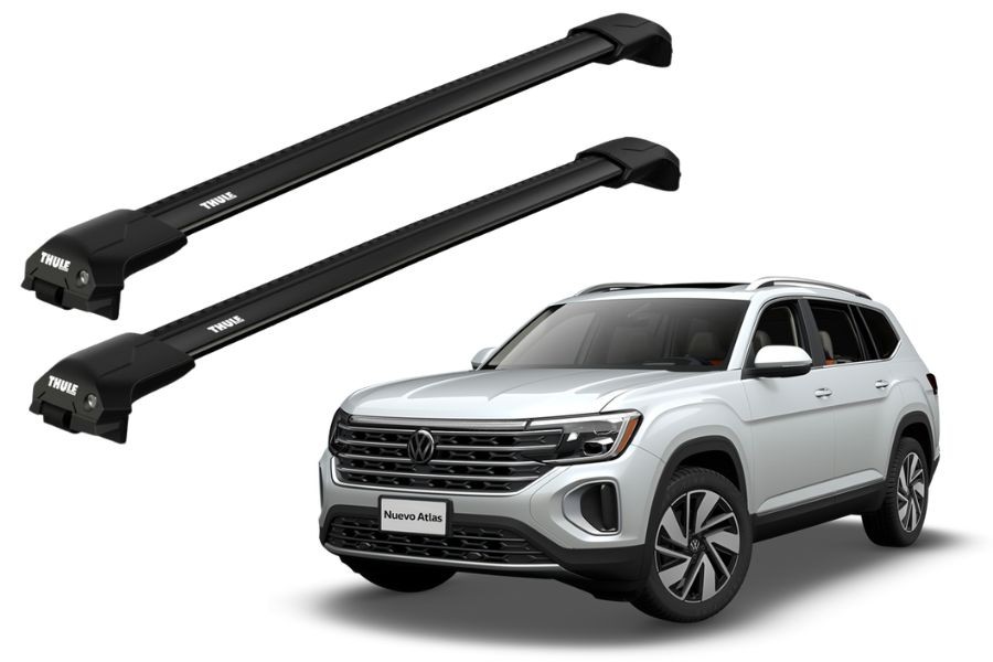 Barras THULE EDGE Flush para autos VOLKSWAGEN Atlas desde 2018 negro