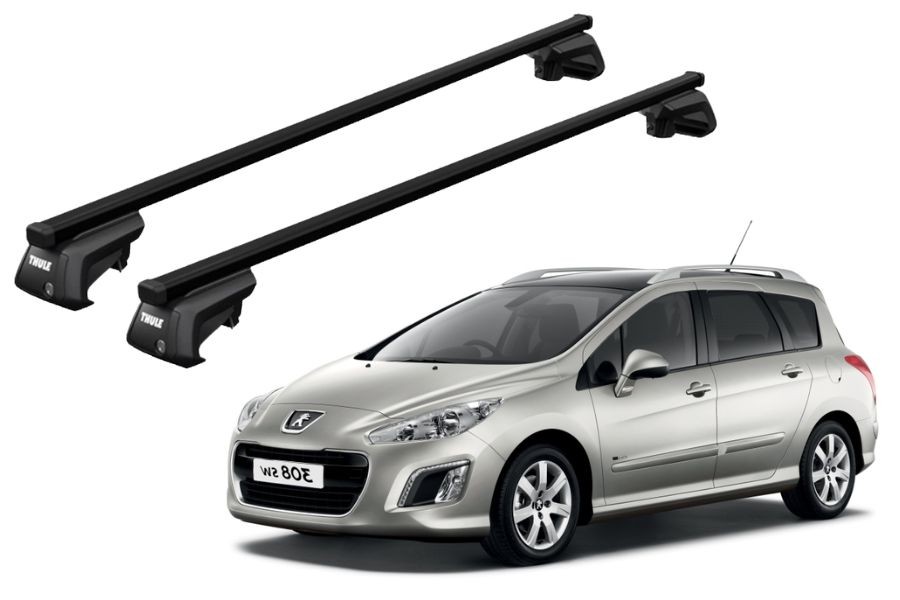 Barras THULE EVO SquareBar para autos PEUGEOT 308 SW 2008 a 2013