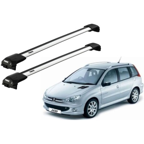Barras THULE EDGE Flush para autos PEUGEOT 206 SW 2002 a 2008