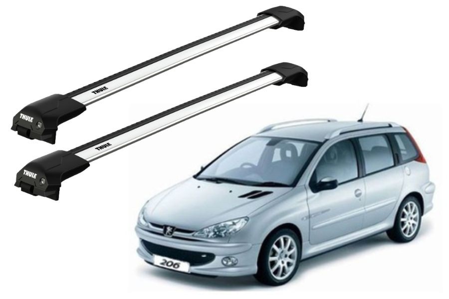 Barras THULE EDGE Flush para autos PEUGEOT 206 SW 2002 a 2008