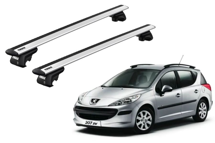 Barras THULE EVO WingBar para autos PEUGEOT 207 SW 2006 a 2012