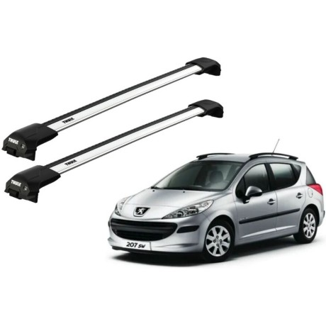 Barras THULE EDGE Flush para autos PEUGEOT 207 SW 2006 a 2012