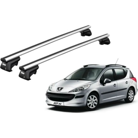 Barras THULE SmartRack XT AluBar para autos PEUGEOT 207 SW 2006 a 2012