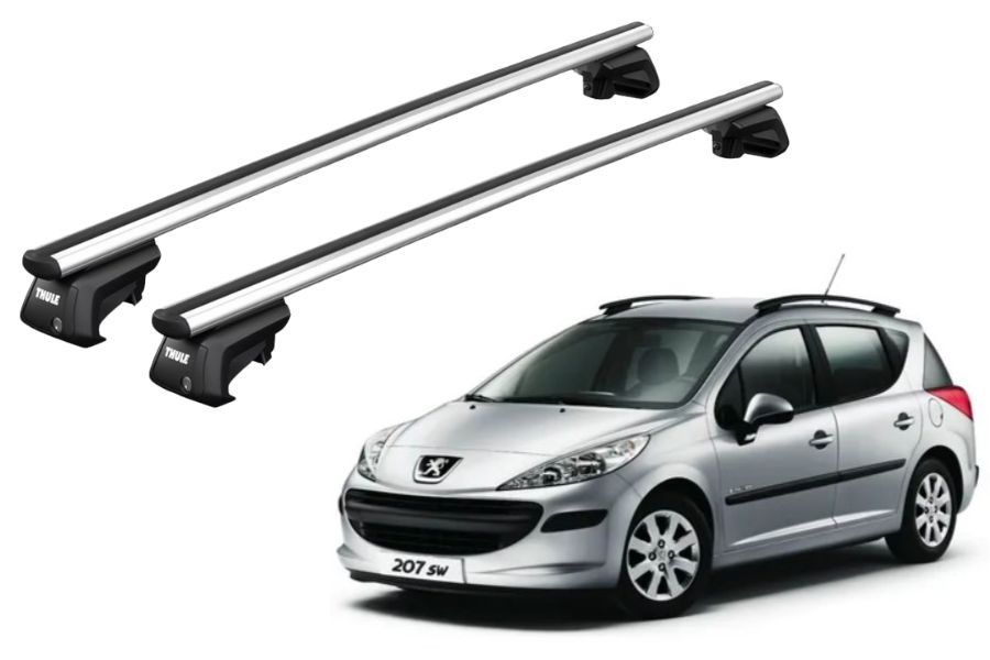 Barras THULE SmartRack XT AluBar para autos PEUGEOT 207 SW 2006 a 2012