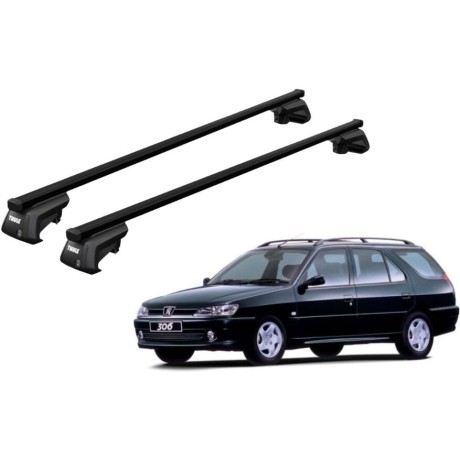 Barras THULE EVO SquareBar para autos PEUGEOT 306 1997 a 2001