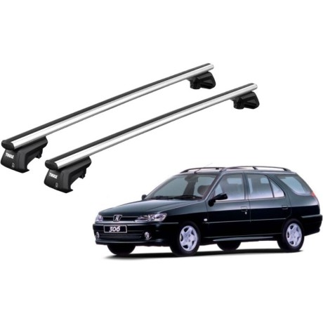 Barras THULE SmartRack XT AluBar para autos PEUGEOT 306 1997 a 2001