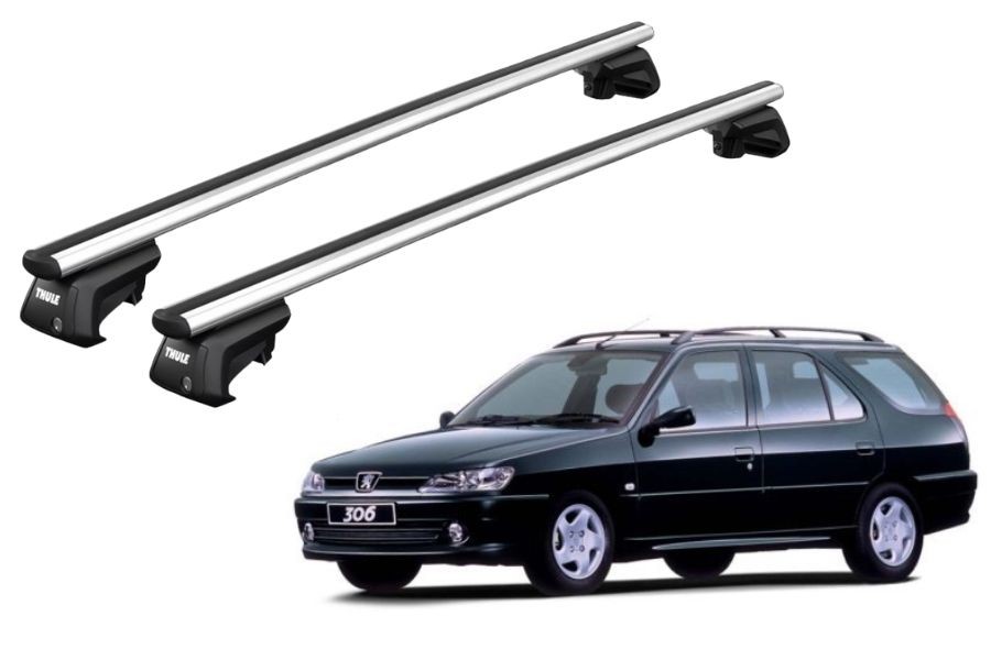 Barras THULE SmartRack XT AluBar para autos PEUGEOT 306 1997 a 2001