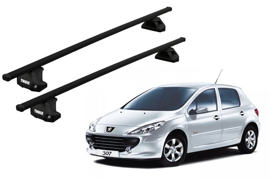 Barras THULE EVO SquareBar para autos PEUGEOT 307 2001 a 2008