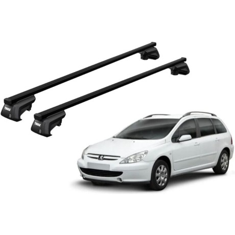 Barras THULE EVO SquareBar para autos PEUGEOT 307 SW 2002 a 2004