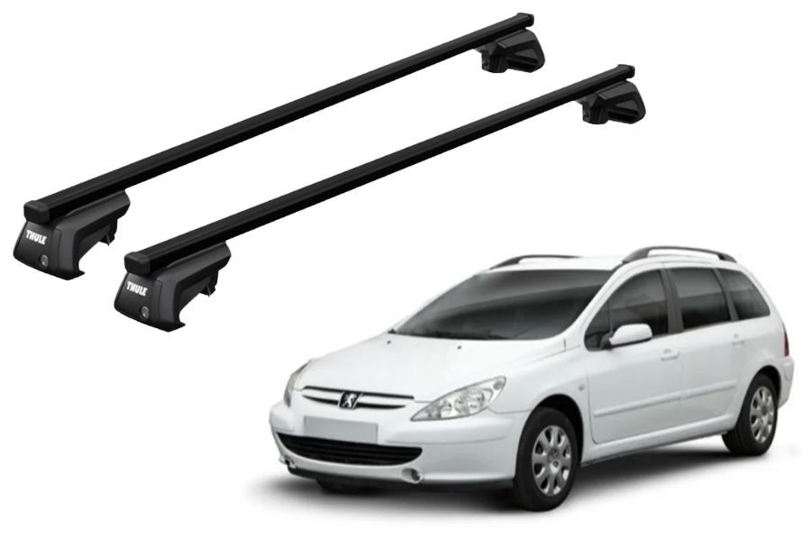 Barras THULE EVO SquareBar para autos PEUGEOT 307 SW 2002 a 2004
