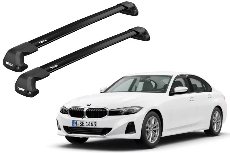 Barras THULE EDGE Flush para autos BMW 3-Series desde 2019 negro