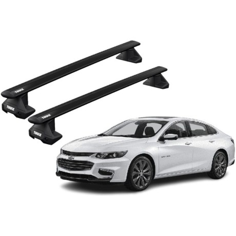 Barras THULE EVO WingBar para autos CHEVROLET Malibu desde 2016 a 2024 negro