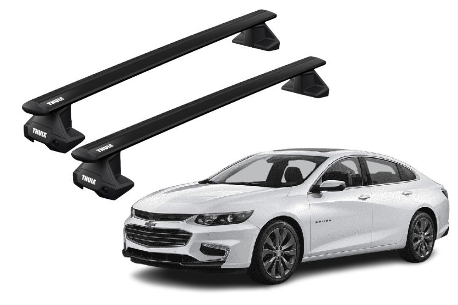 Barras THULE EVO WingBar para autos CHEVROLET Malibu desde 2016 a 2024 negro