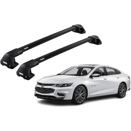 Barras THULE EDGE Flush para autos CHEVROLET Malibu desde 2016 a 2024 negro