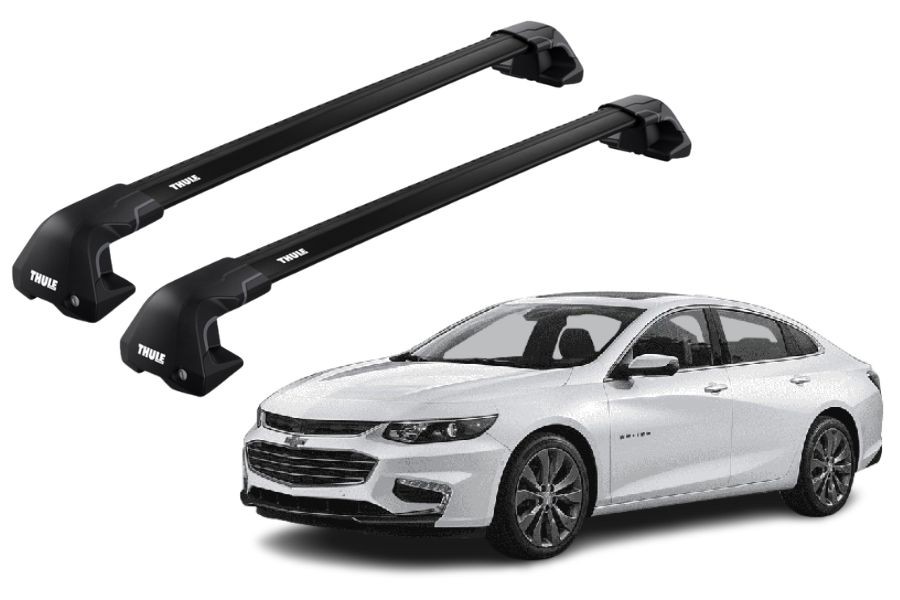 Barras THULE EDGE Flush para autos CHEVROLET Malibu desde 2016 a 2024 negro