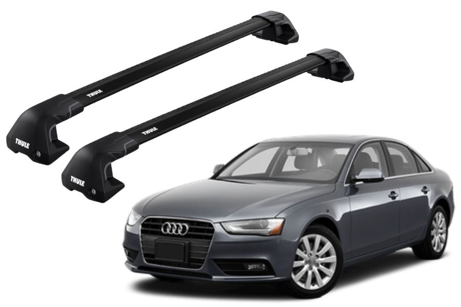 Barras THULE EDGE Flush para autos AUDI A4 2008 a 2015 negro