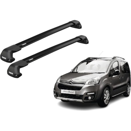 Barras THULE EDGE Flush para Van CITROEN Berlingo 2008 a 2018 negro