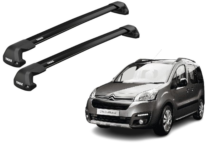 Barras THULE EDGE Flush para Van CITROEN Berlingo 2008 a 2018 negro